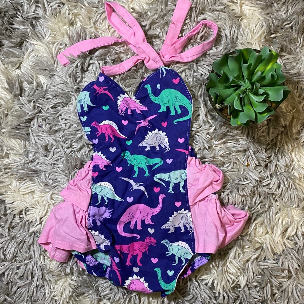 Dinosaur Birthday Girl Onesie/Romper